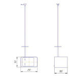 Čuguna šīberis ar rāmi, 150x250 mm