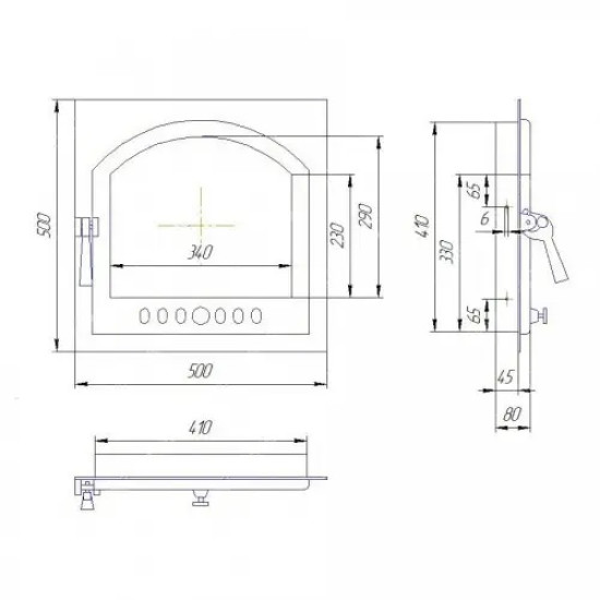 Krāsns durvis 405 (labās)