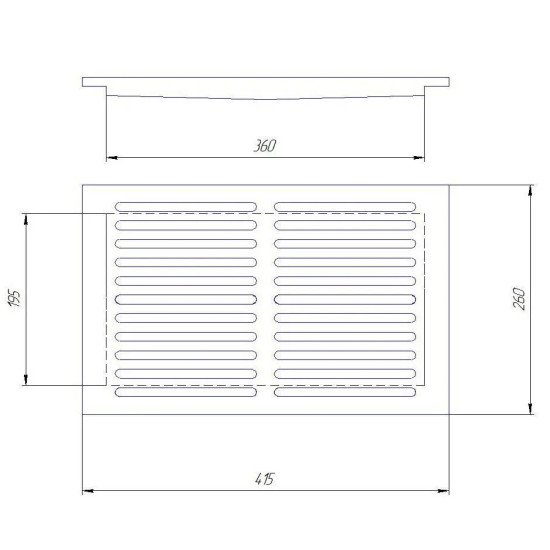 Čuguna redele, 260x415 mm
