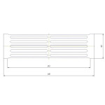 Čuguna redele, 140x390 mm