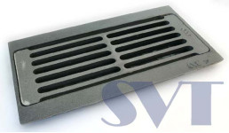 Čuguna redele ar rāmi, 210x410 mm