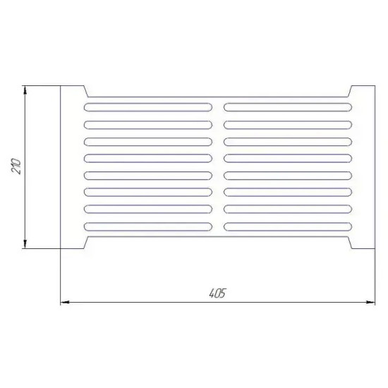 Čuguna redele, 210x405 mm