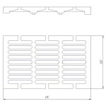 Čuguna redele, 240x415 mm