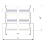 Čuguna redele, 255/290x260