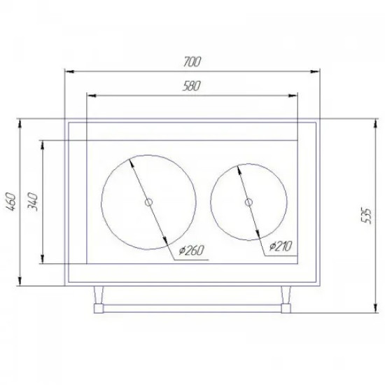 Plīts virsma 301, misiņa