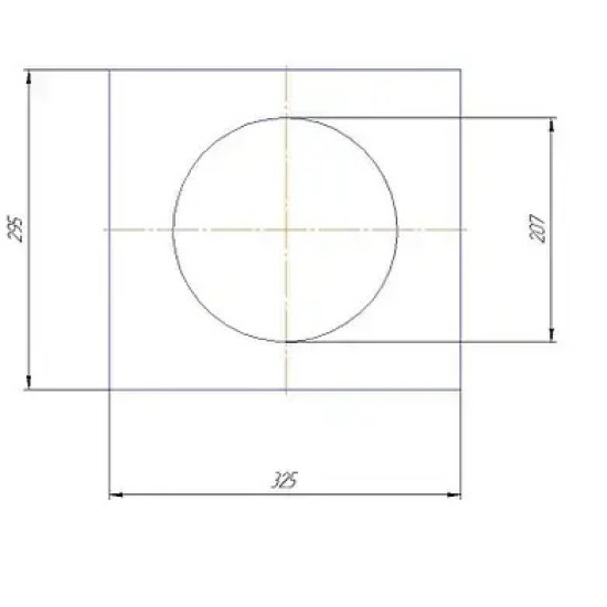 Plīts virsma 320, bez rāmja ar sildvirsmu 207 mm